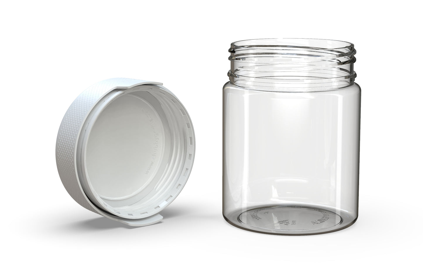 Chubby Gorilla|18.5oz Clear XL Container W/ Aviator CR White Cap