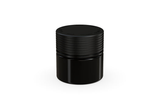 Chubby Gorilla|2oz Black Jar W/ Spiral CR Black Cap