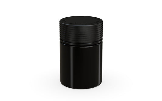 Chubby Gorilla|4oz Black Jar W/ Spiral CR Black Cap