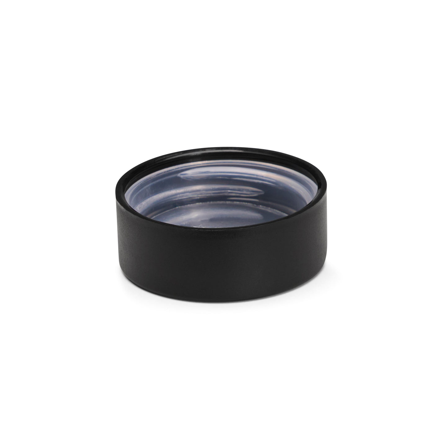 38mm Child Resistant Matte Black Caps w/ Pressure Sensitive Inliners