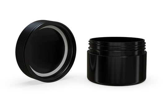 Chubby Gorilla|7.5oz Black XL Jar W/ Spiral CR Black Cap