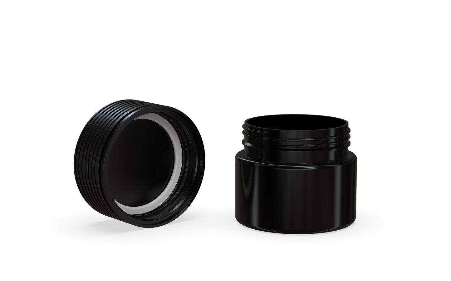 Chubby Gorilla|2oz Black Jar W/ Spiral CR Black Cap
