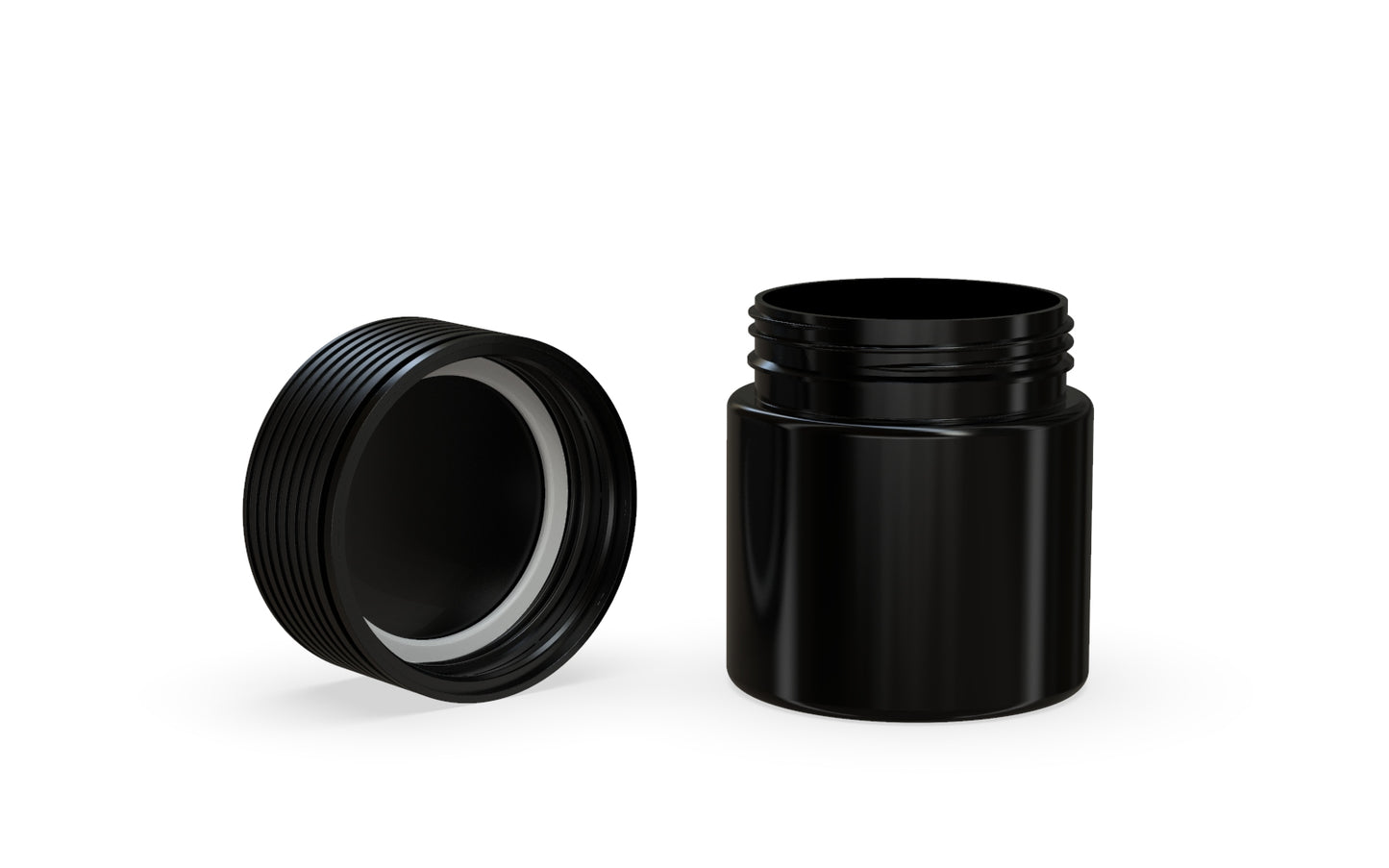 Chubby Gorilla|3oz Black Jar W/ Spiral CR Black Cap