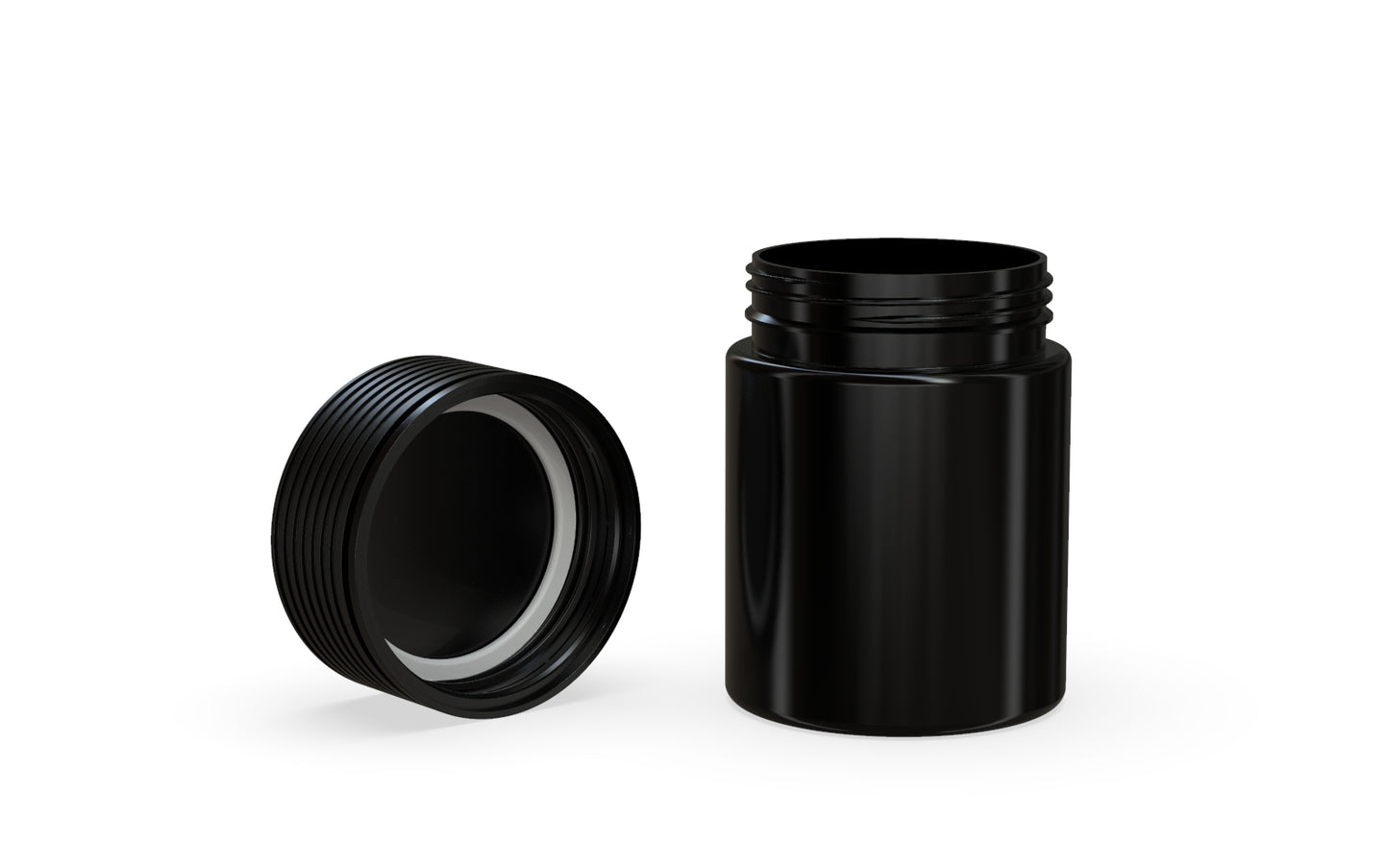 Chubby Gorilla|4oz Black Jar W/ Spiral CR Black Cap