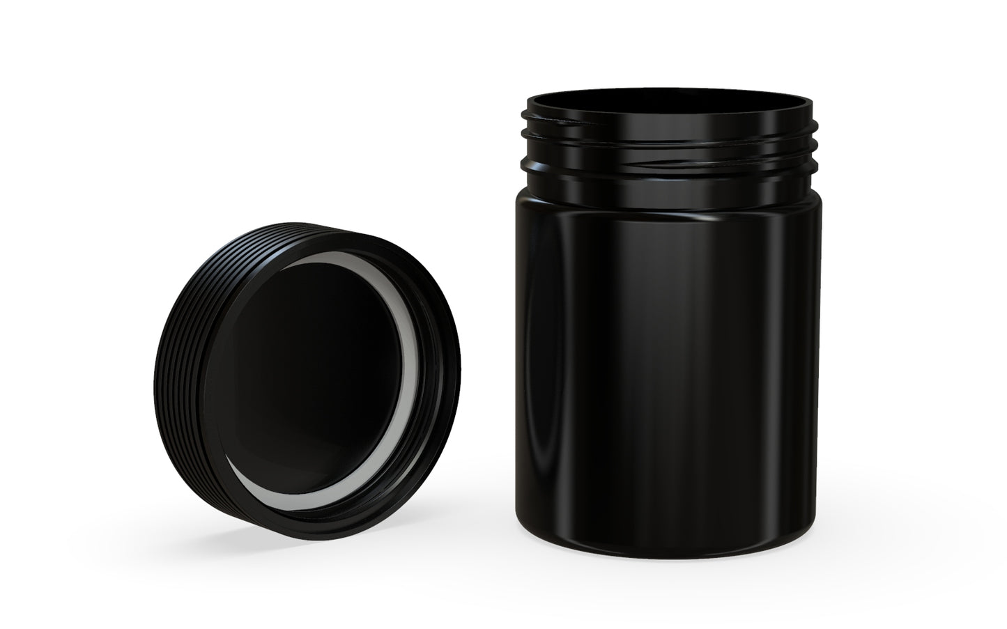 Chubby Gorilla|21.5oz Black XL Jar W/ Spiral CR Black Cap
