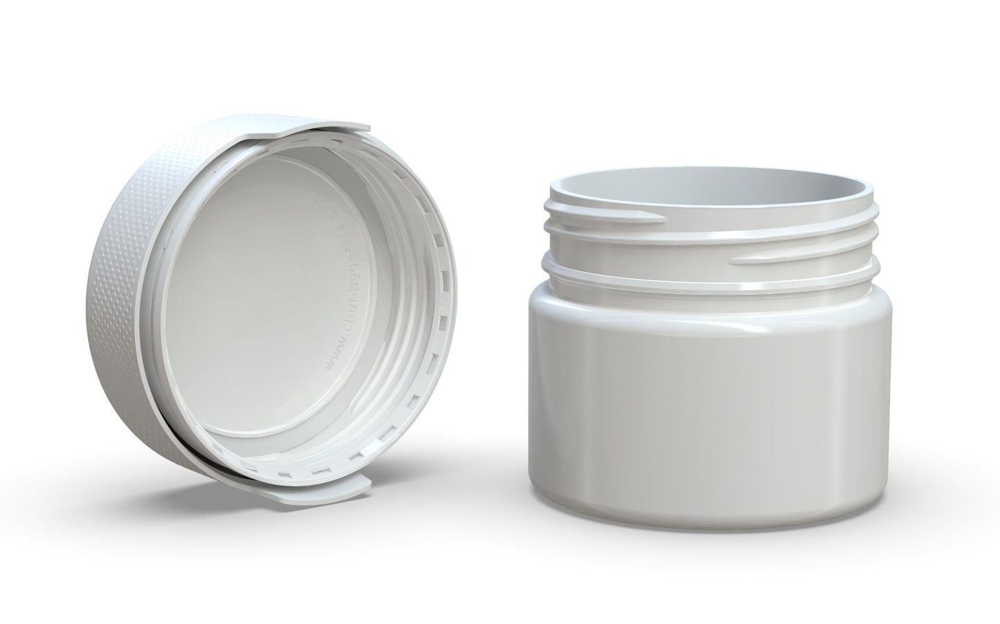 Chubby Gorilla|10oz White XL Container W/ Aviator CR White Cap