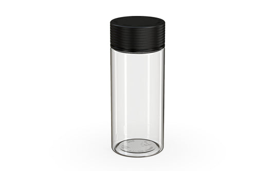 Chubby Gorilla|8oz Clear Jar W/ Spiral CR Black Cap