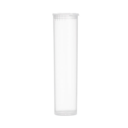80mm Child Resistant Clear Pop Top Plastic Pre-Roll Tubes