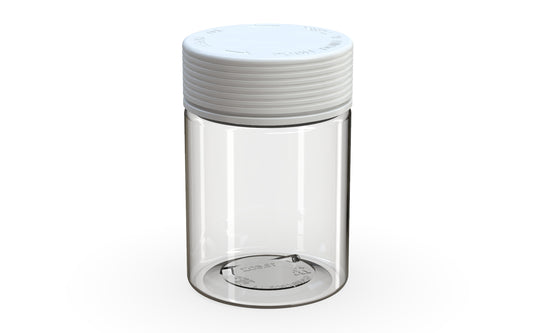 Chubby Gorilla|21.5oz Clear XL Jar W/ Spiral CR White Cap