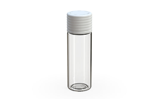 Chubby Gorilla|25x65mm Clear Tube W/ Spiral CR White Cap