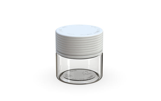 Chubby Gorilla|2oz Clear Jar W/ Spiral CR White Cap