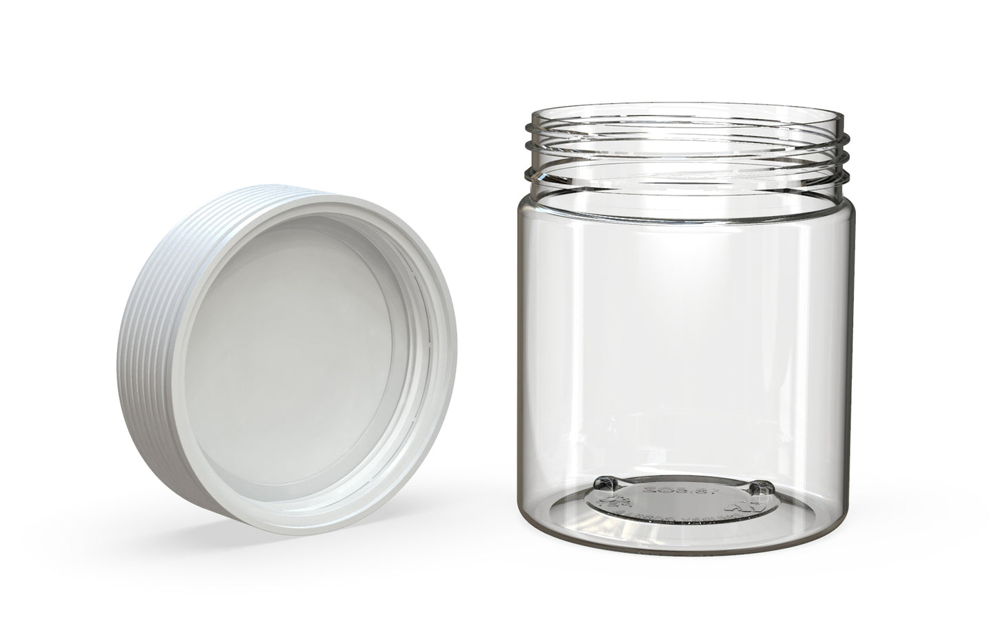 Chubby Gorilla|18.5oz Clear XL Jar W/ Spiral CR White Cap