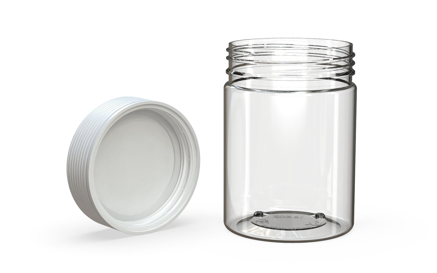 Chubby Gorilla|21.5oz Clear XL Jar W/ Spiral CR White Cap