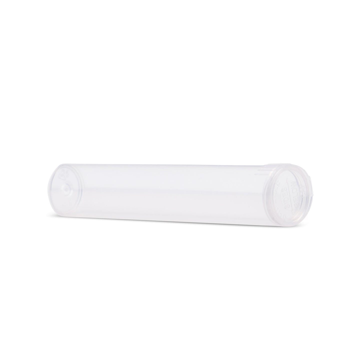 98mm Child Resistant Clear Pop Top Plastic Pre-Roll Tubes