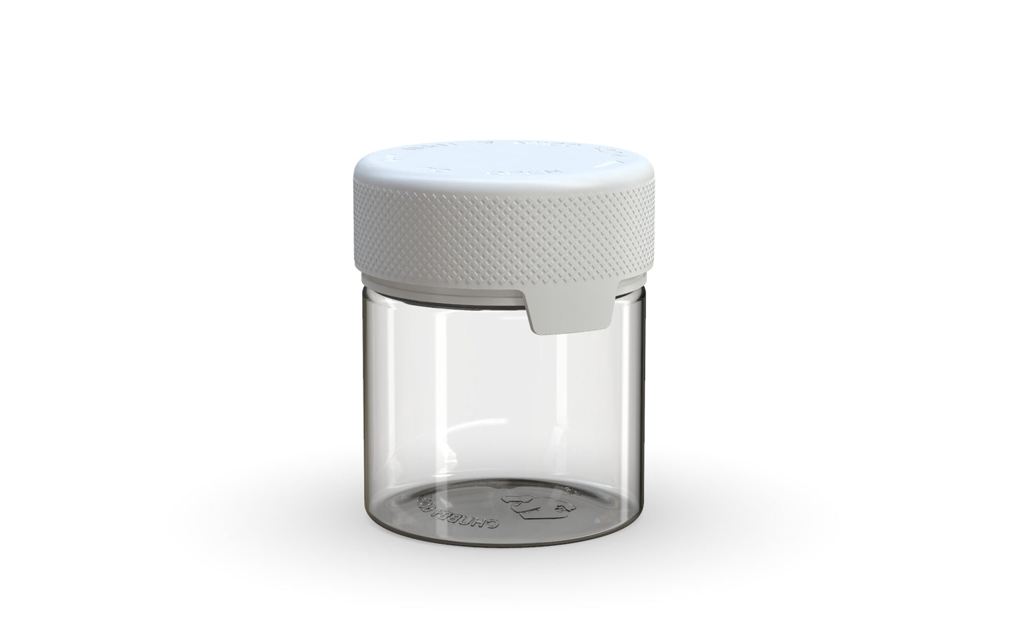 Chubby Gorilla|3oz Clear Container W/ Aviator CR White Cap