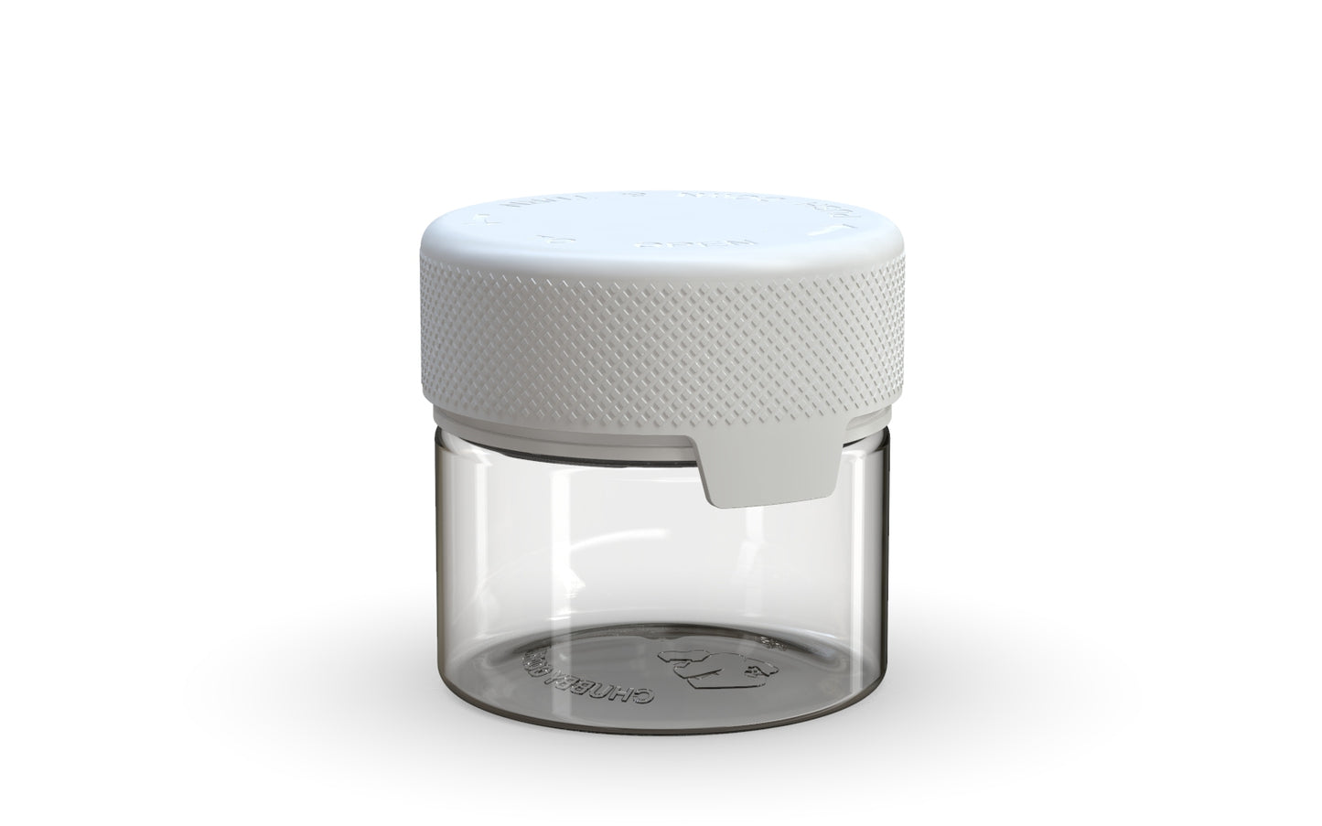 Chubby Gorilla|2oz Clear Container W/ Aviator CR White Cap