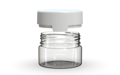 Chubby Gorilla|7.5oz Clear XL Container W/ Aviator CR White Cap