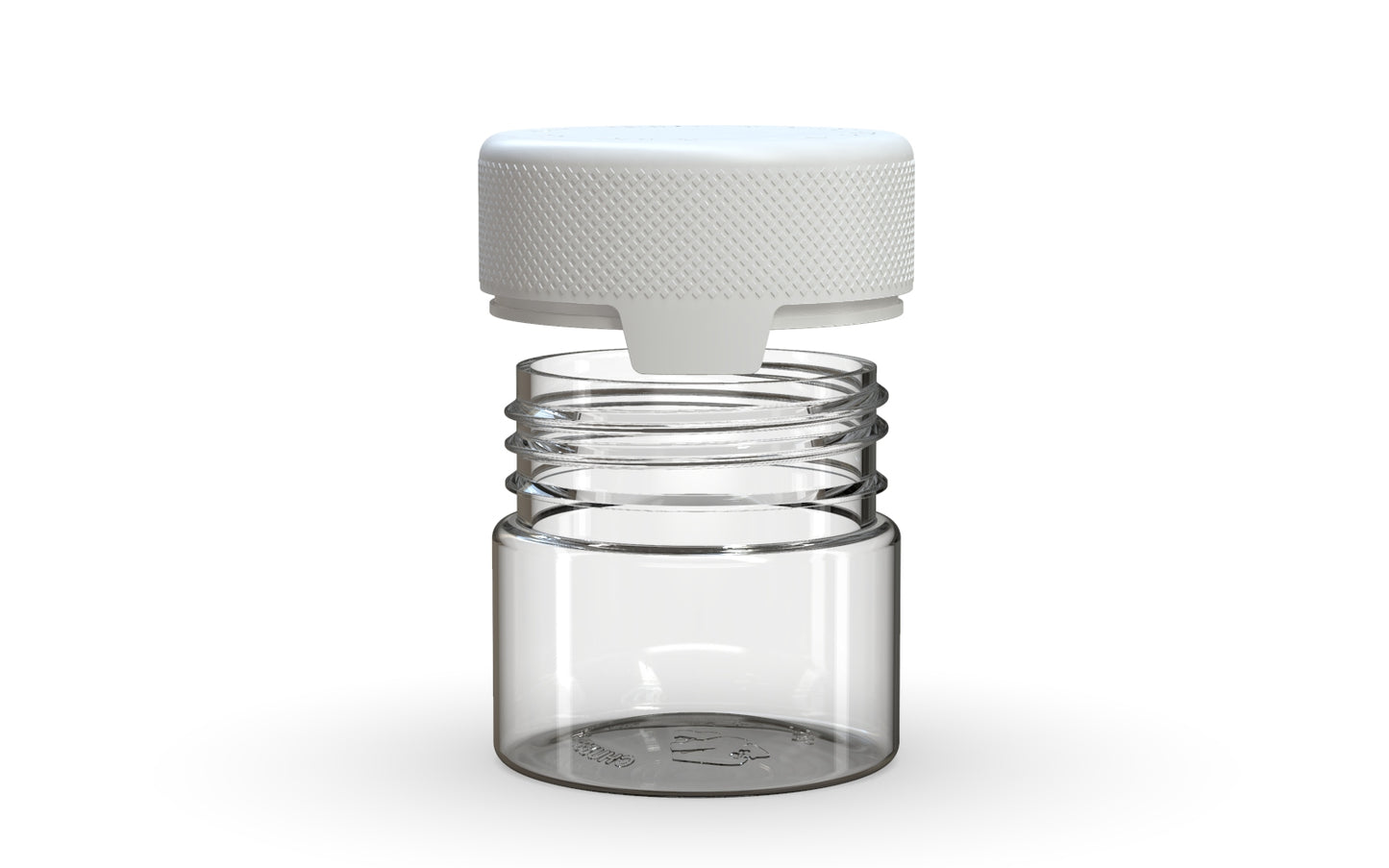 Chubby Gorilla|2oz Clear Container W/ Aviator CR White Cap