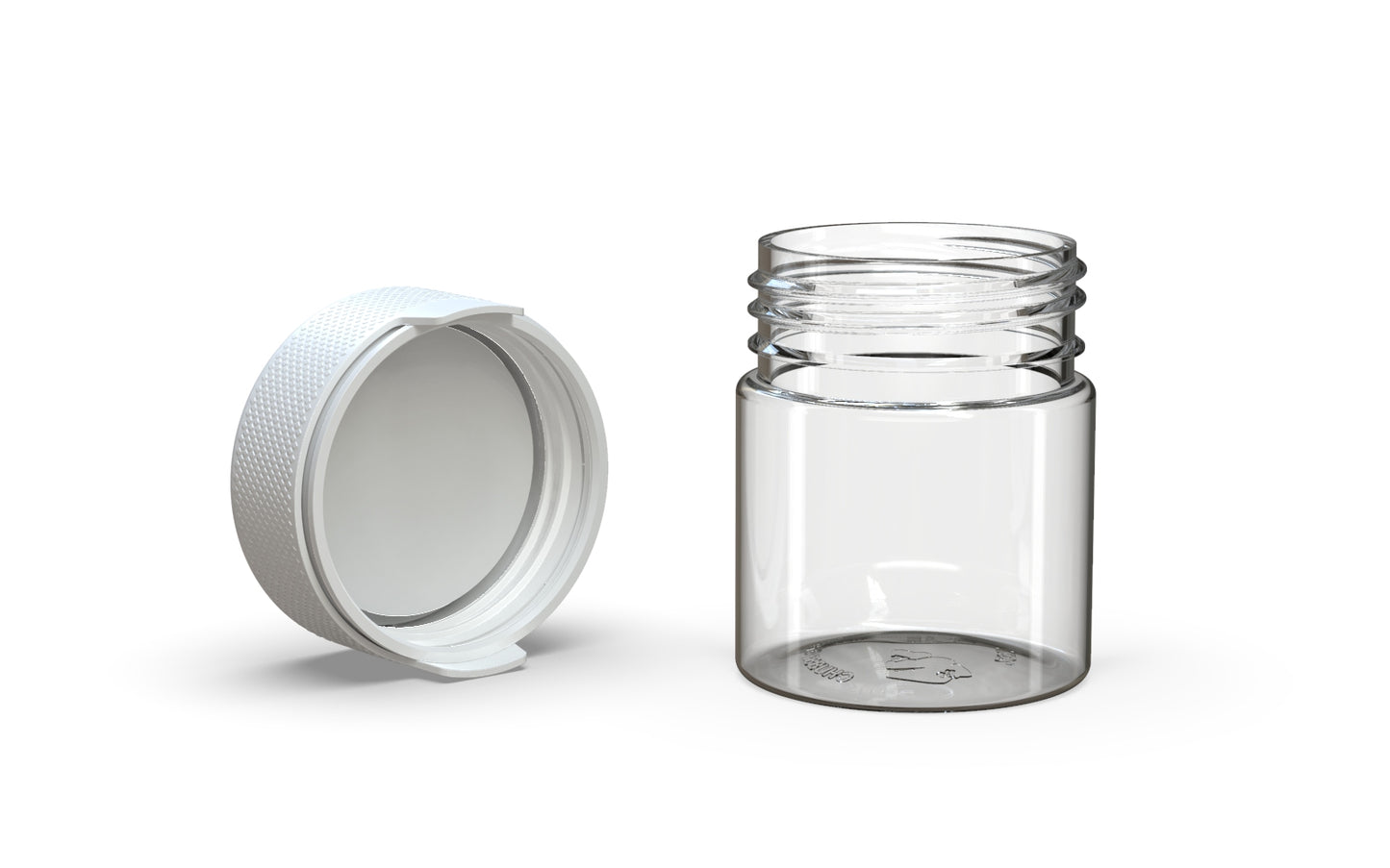 Chubby Gorilla|3oz Clear Container W/ Aviator CR White Cap