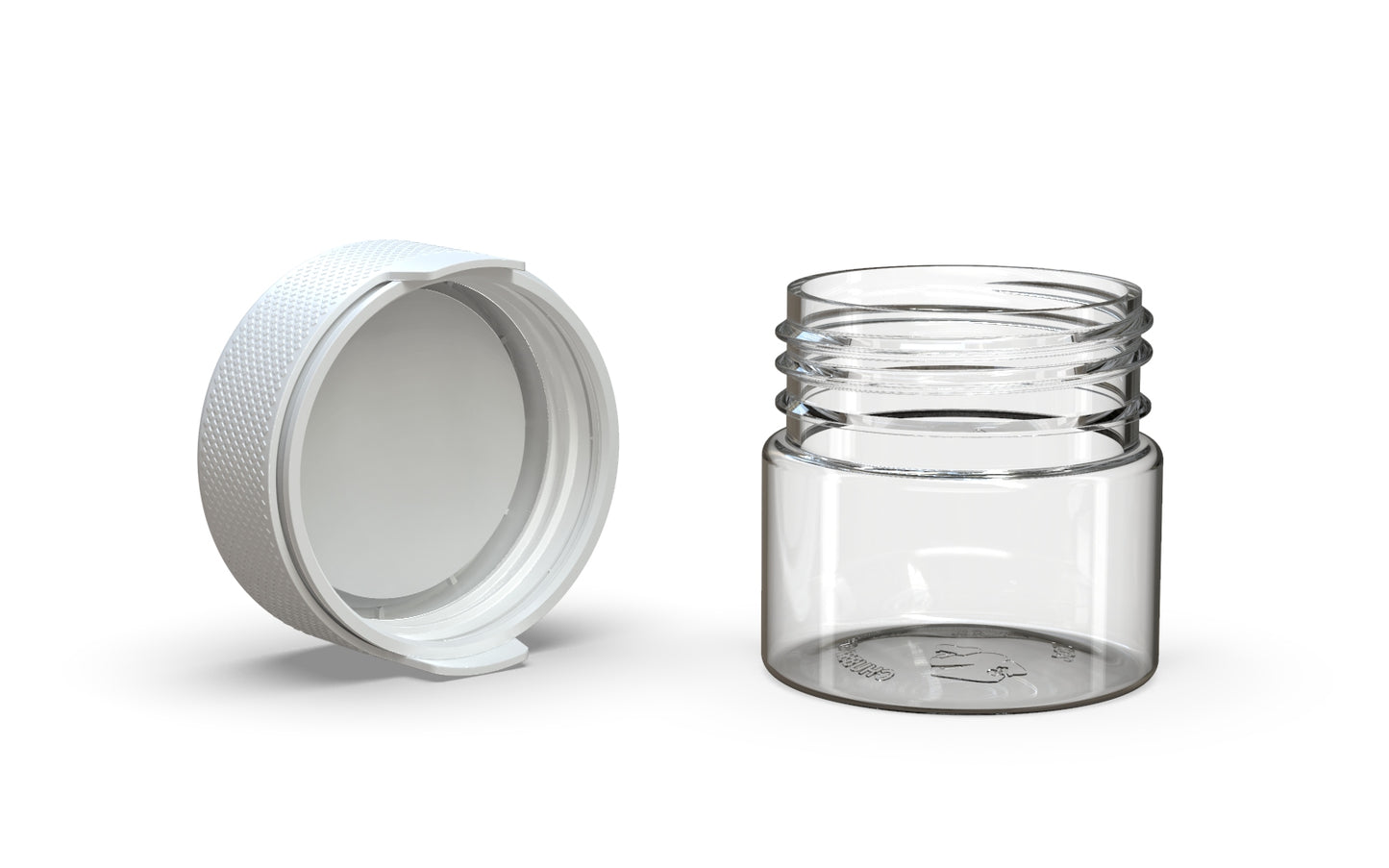 Chubby Gorilla|2oz Clear Container W/ Aviator CR White Cap