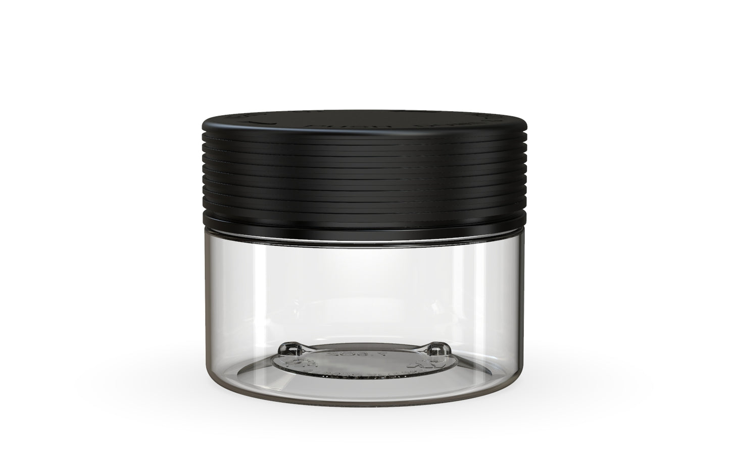 Chubby Gorilla|7.5oz Clear XL Jar W/ Spiral CR Black Cap