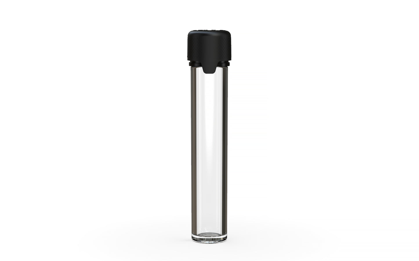 Chubby Gorilla|25x100mm Clear Flat Bottom Tube W/ Aviator CR Black Cap
