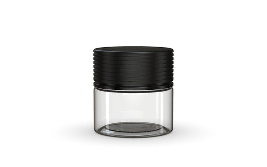 Chubby Gorilla|2oz Clear Jar W/ Spiral CR Black Cap