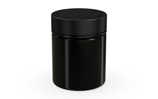 Chubby Gorilla|18.5oz Black XL Jar W/ Spiral CR Black Cap