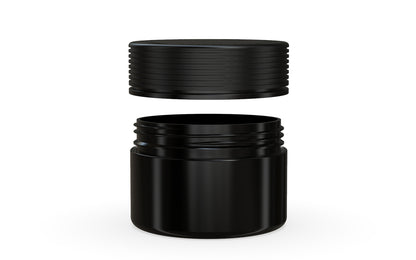 Chubby Gorilla|7.5oz Black XL Jar W/ Spiral CR Black Cap