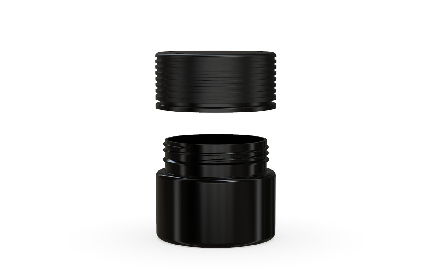 Chubby Gorilla|2oz Black Jar W/ Spiral CR Black Cap