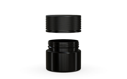 Chubby Gorilla|2oz Black Jar W/ Spiral CR Black Cap