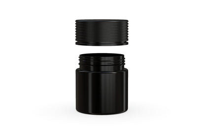 Chubby Gorilla|3oz Black Jar W/ Spiral CR Black Cap