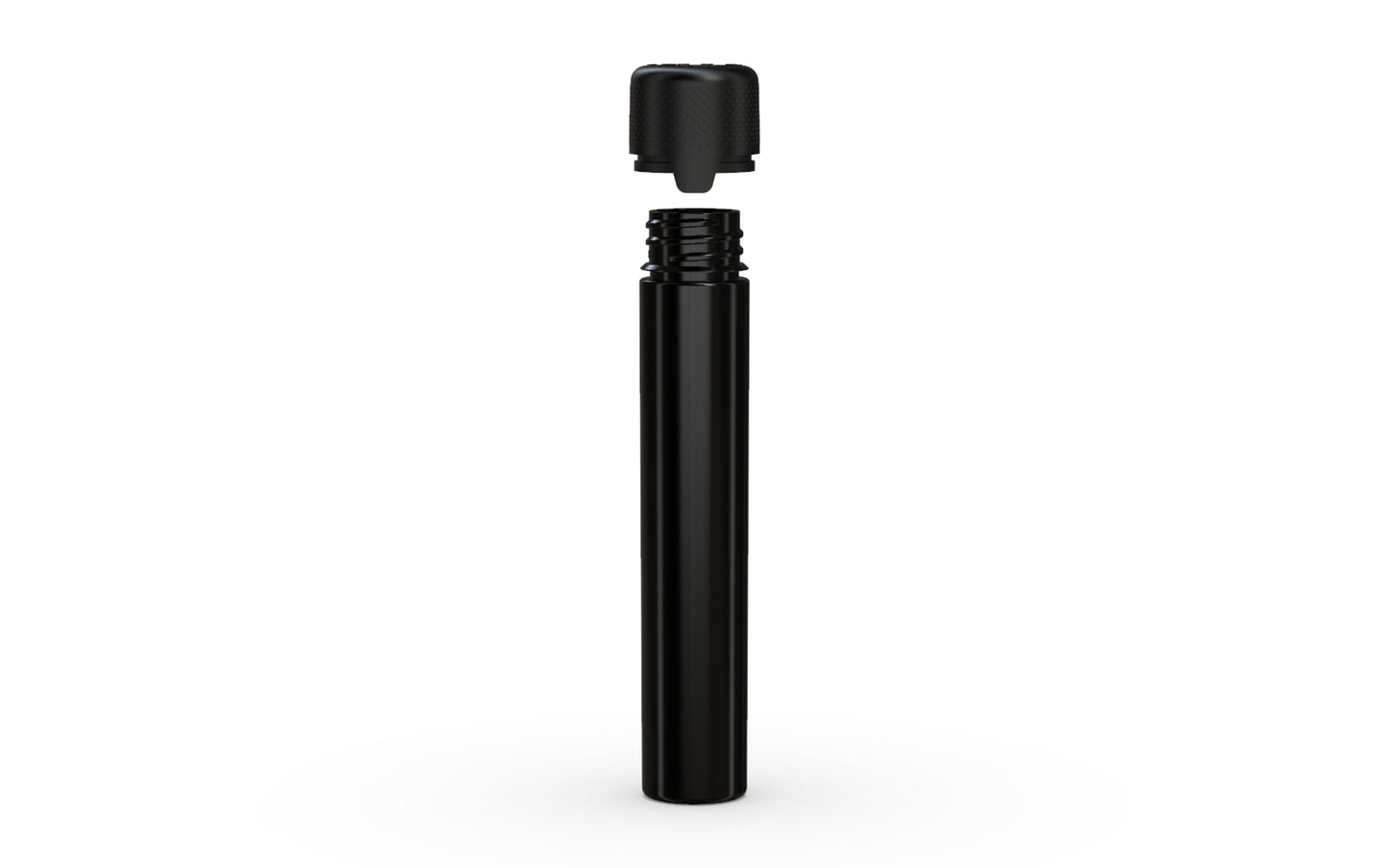 Chubby Gorilla|25x100mm Black Flat Bottom Tube W/ Aviator CR Black Cap