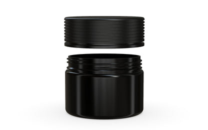Chubby Gorilla|10oz Black XL Jar W/ Spiral CR Black Cap