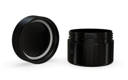 Chubby Gorilla|7.5oz Black XL Jar W/ Spiral CR Black Cap