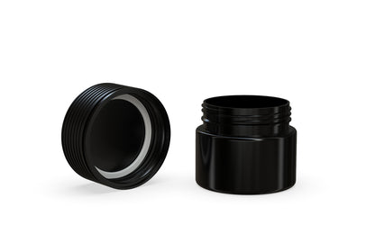 Chubby Gorilla|2oz Black Jar W/ Spiral CR Black Cap