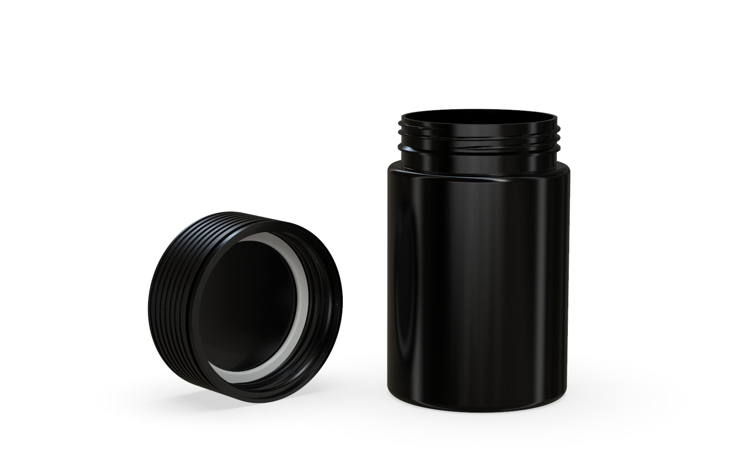Chubby Gorilla|5oz Black Jar W/ Spiral CR Black Cap