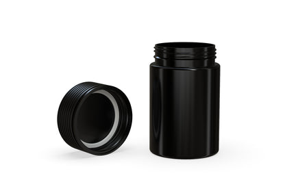 Chubby Gorilla|5oz Black Jar W/ Spiral CR Black Cap