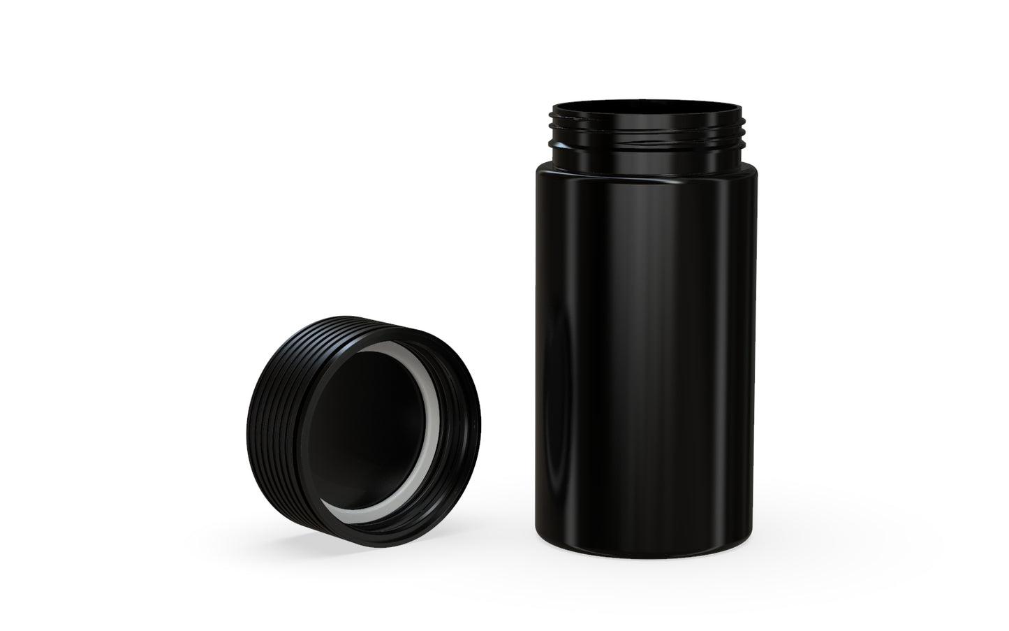 Chubby Gorilla|6oz Black Jar W/ Spiral CR Black Cap