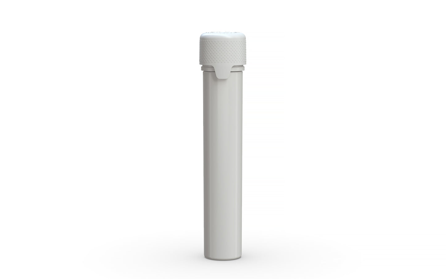 Chubby Gorilla|25x100mm White Flat Bottom Tube W/ Aviator CR White Cap