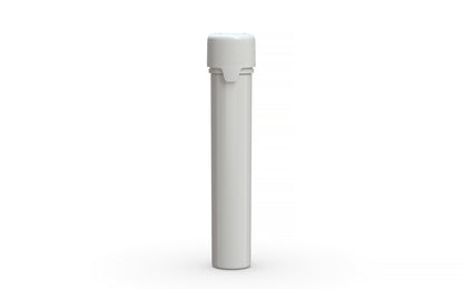 Chubby Gorilla|25x100mm White Flat Bottom Tube W/ Aviator CR White Cap