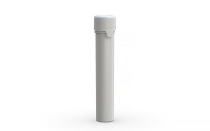 Chubby Gorilla|25x100mm White Flat Bottom Tube W/ Aviator CR White Cap