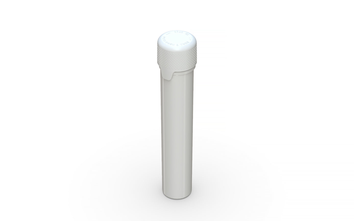 Chubby Gorilla|25x100mm White Flat Bottom Tube W/ Aviator CR White Cap