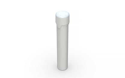 Chubby Gorilla|25x100mm White Flat Bottom Tube W/ Aviator CR White Cap