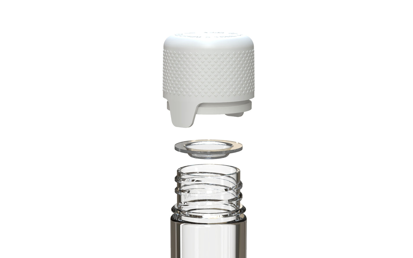 Chubby Gorilla|25x100mm Clear Flat Bottom Tube W/ Aviator CR White Cap