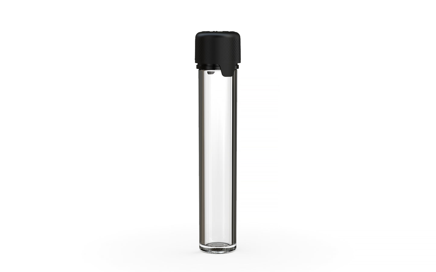 Chubby Gorilla|25x100mm Clear Flat Bottom Tube W/ Aviator CR Black Cap