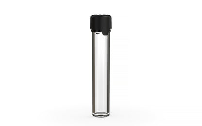 Chubby Gorilla|25x100mm Clear Flat Bottom Tube W/ Aviator CR Black Cap