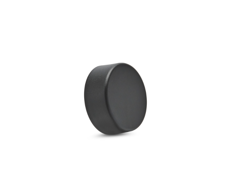 28mm Child Resistant Matte Black Caps w/ Foil Inliners