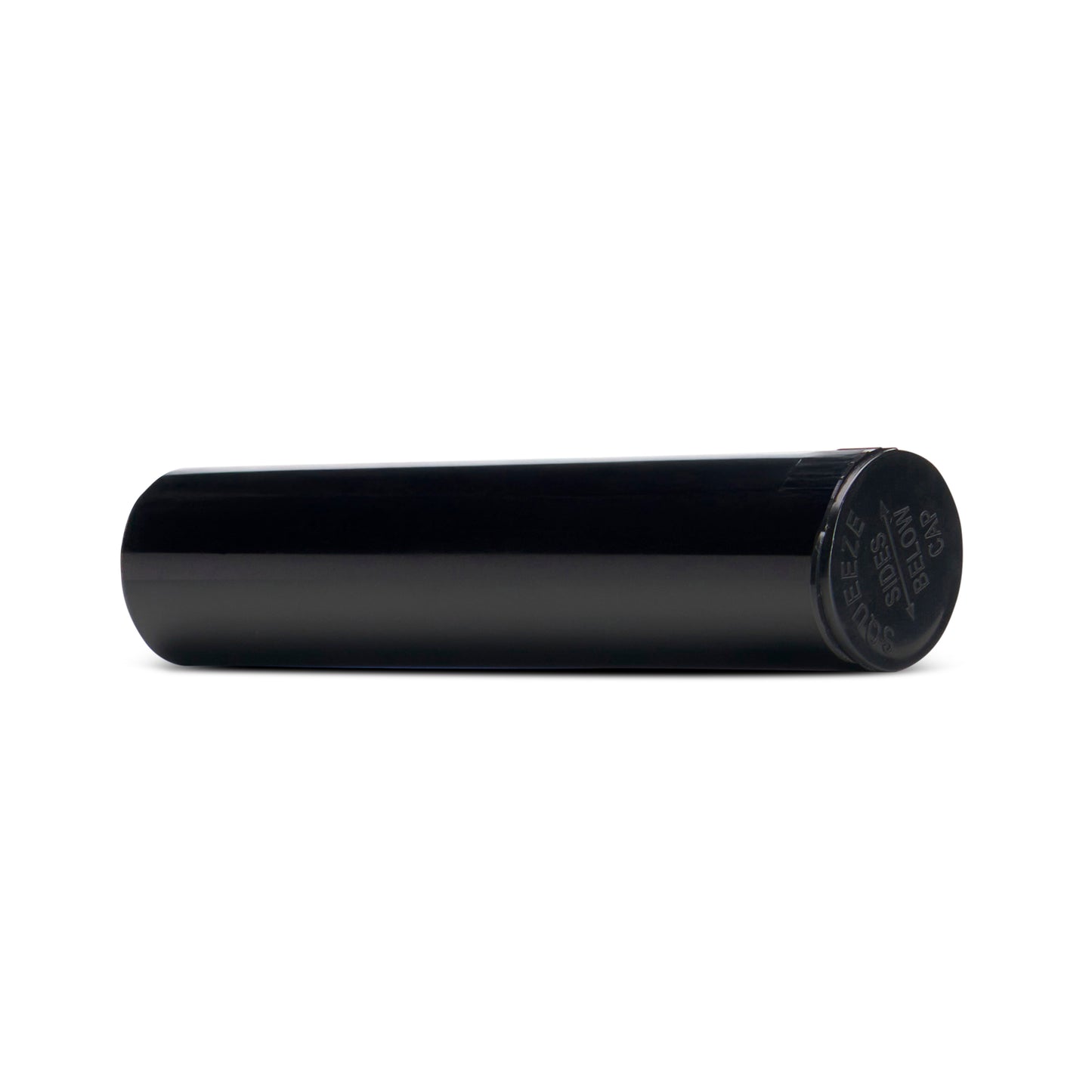 80mm Child Resistant Black Opaque Pop Top Plastic Pre-Roll Tubes