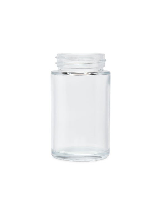 2oz Wide Mouth Straight Sided Clear Glass Jars for Pre-Rolls